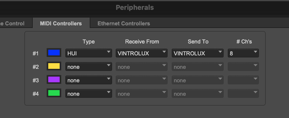 Pro Tools Peripherals Setup