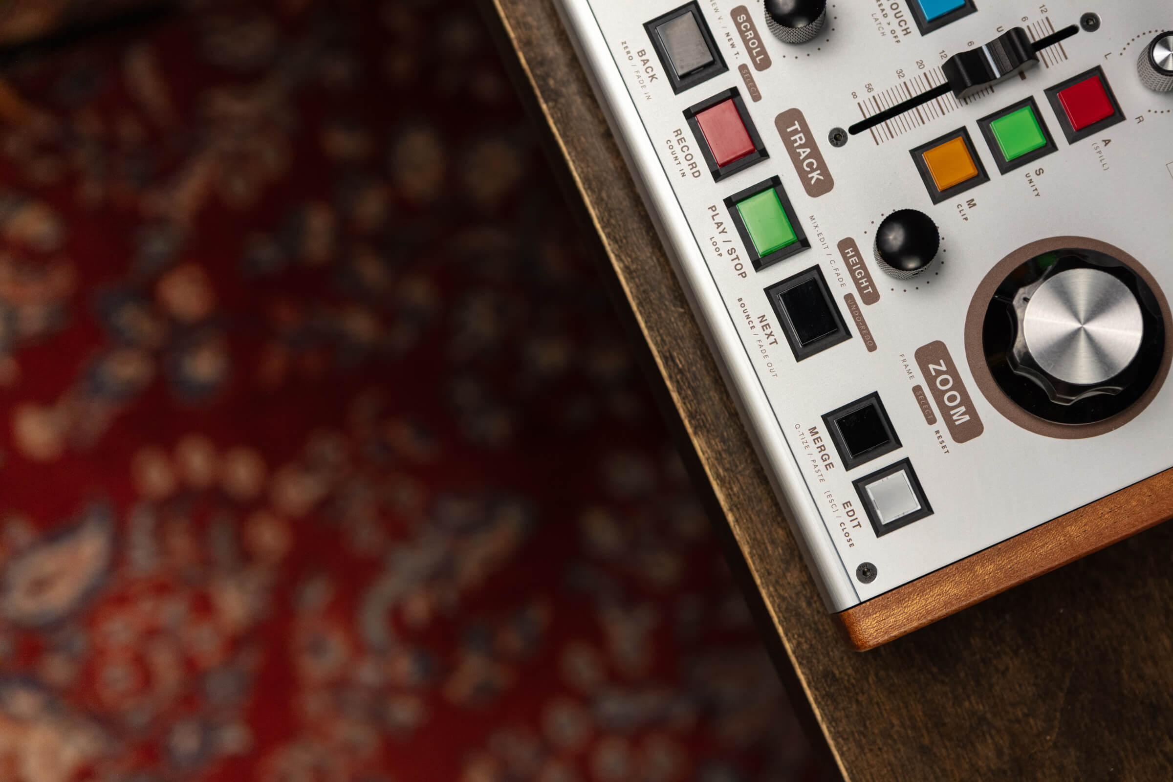 Vintrolux control detail - TRACK, ZOOM, and button layout